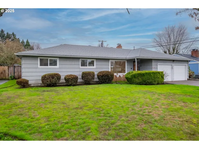 a house view with a garden space
