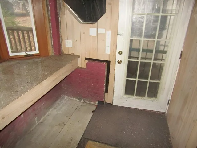 a view of front door of house