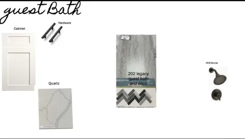 a bathroom with a sink a mirror and shower