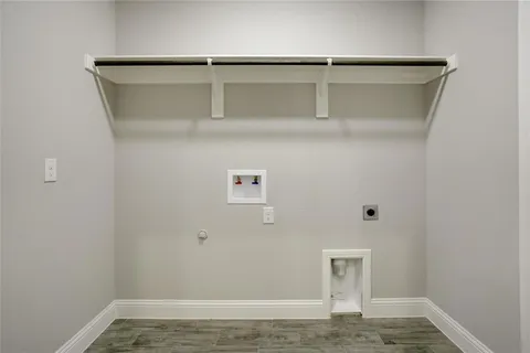 a view of a room with rack on the wall