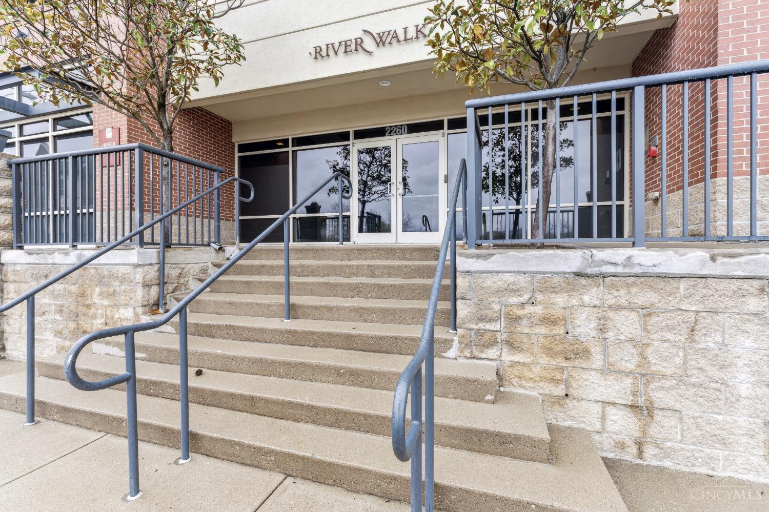 2260 Riverside Drive, Unit 205 Cincinnati, OH 45202 - Photo 3 of 37 The building is perched on the high side of the river and features a secure intercom entrance, elevator, garaged and surface parking, fitness room and more...