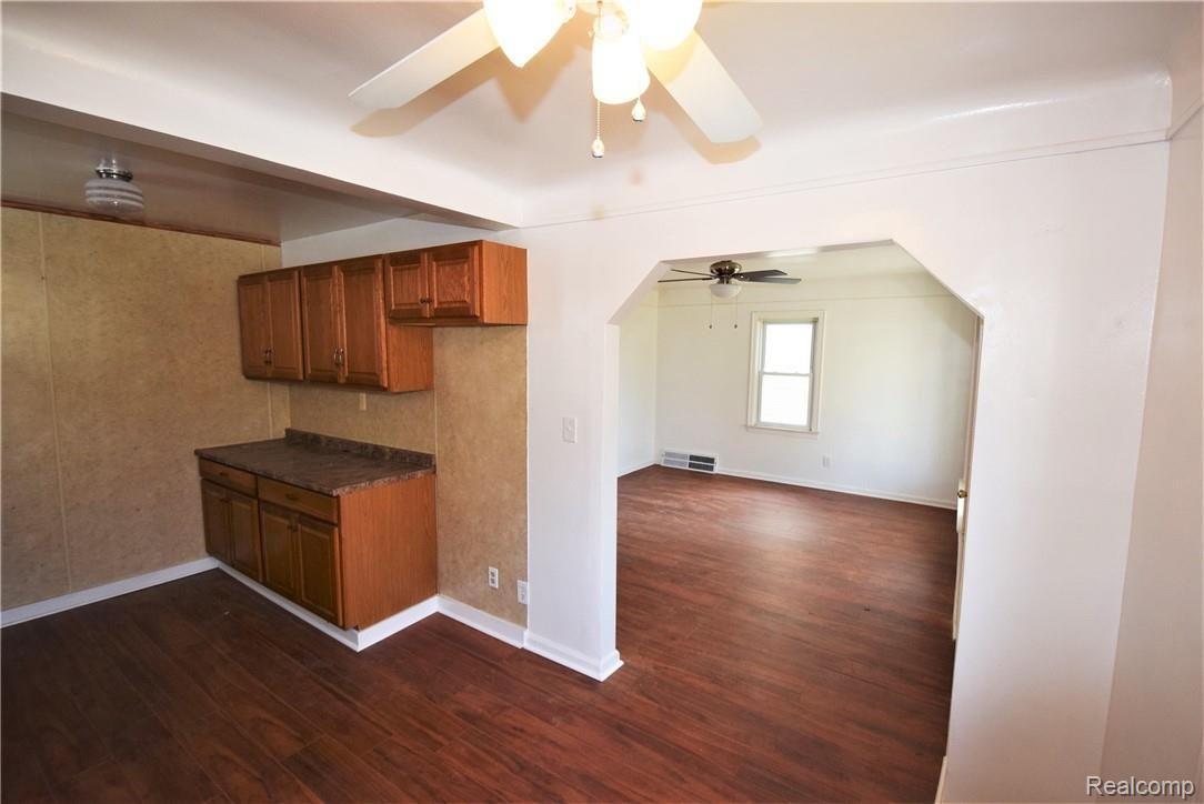 Eat-in kitchen opens to the living room