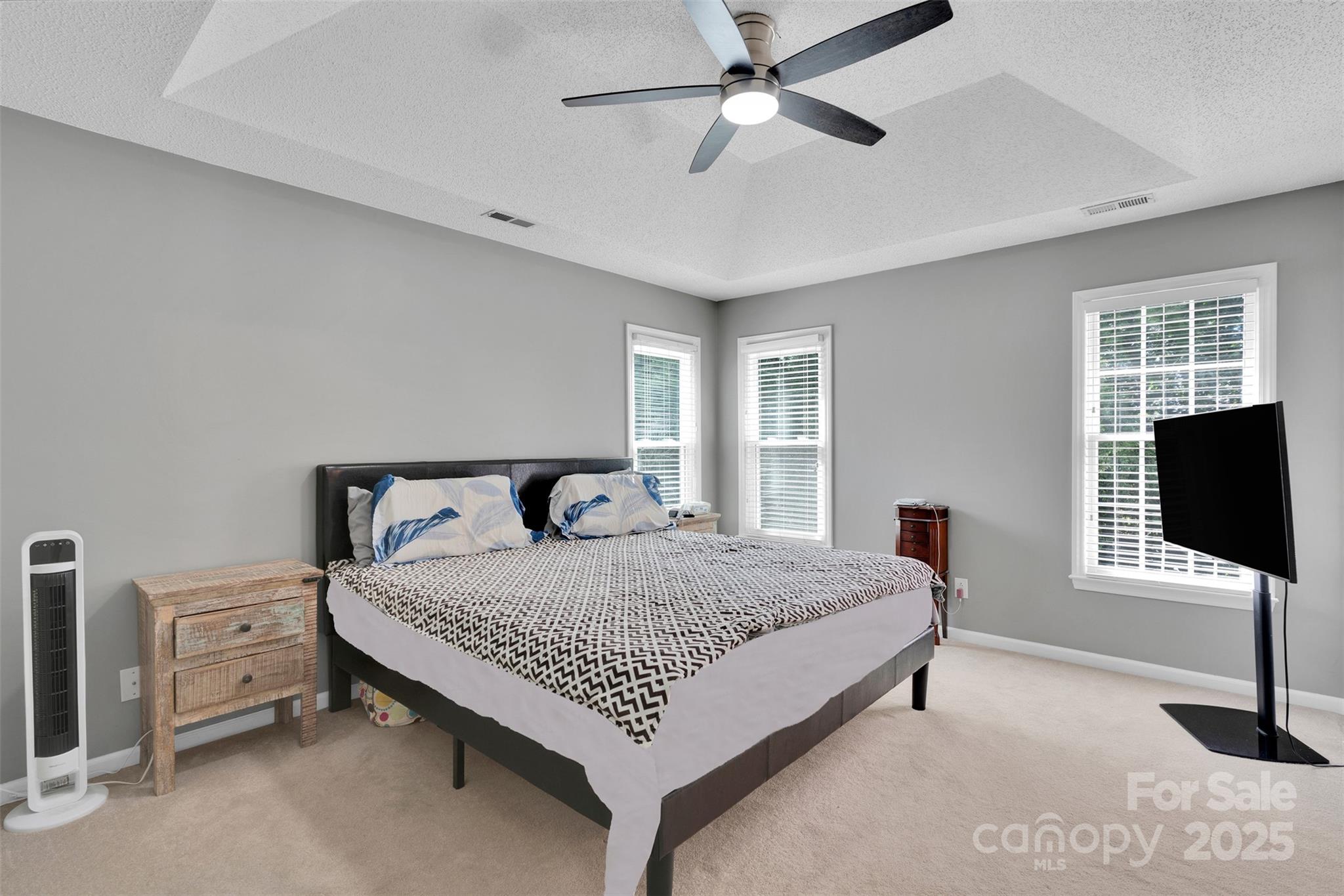 2518 Pimpernel Road Charlotte, NC 28213 - Photo 18 of 22 a bedroom with a bed flat screen tv and a window