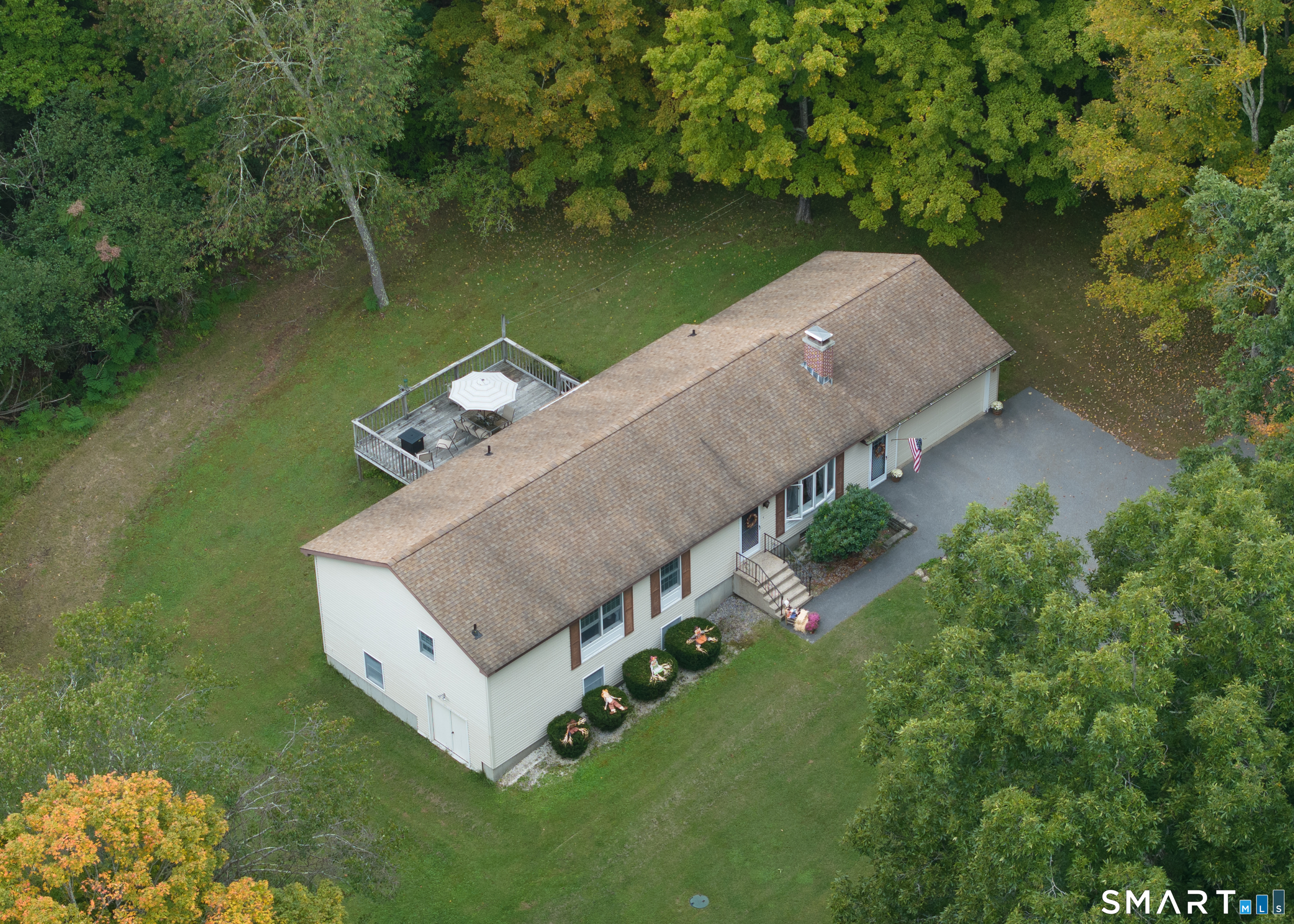 83 Old Mt Tom Road Litchfield, CT 06750 - Photo 1 of 33 Ariel view of of 6 room ranch.