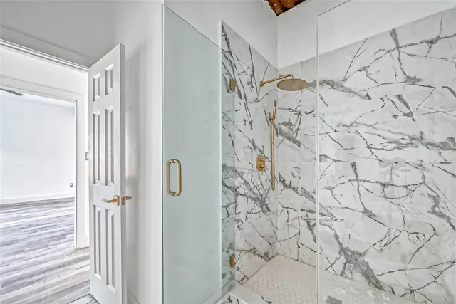 a view of a backyard with sitting area