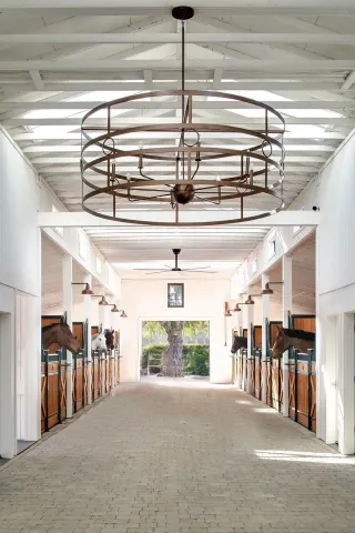an aerial view of a swimming pool