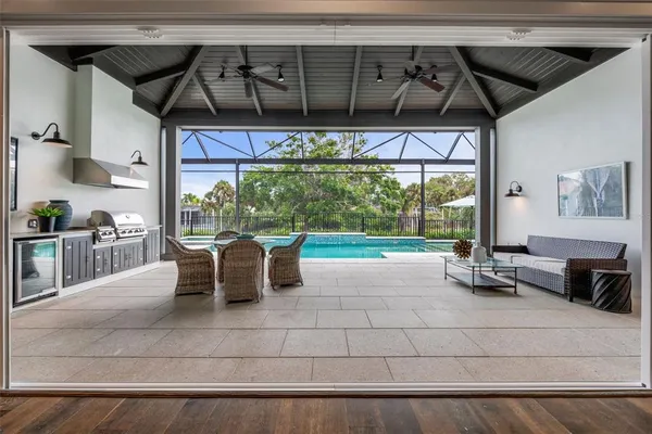 a view of a back yard of the house