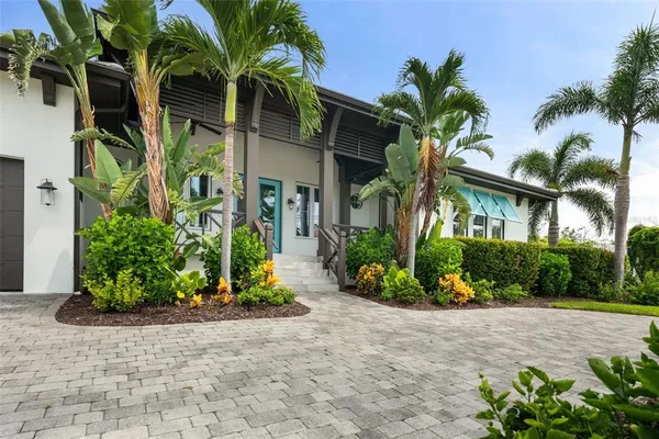 a view of a porch with wooden floor and outdoor space