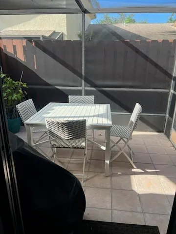 a view of balcony and patio