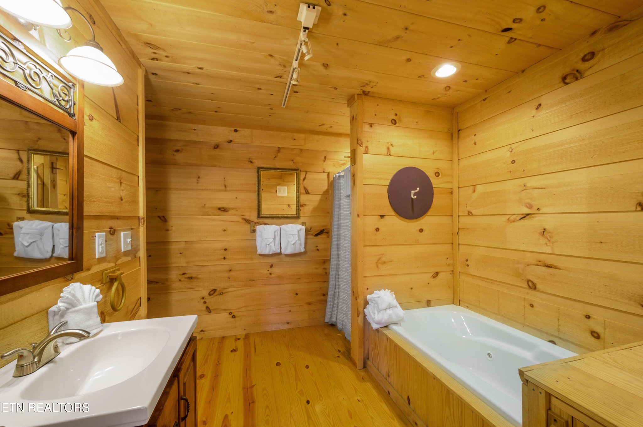 2505 Wildcat Ridge Road Sevierville, TN 37862 - Photo 13 of 48 a bathroom with a sink mirror and shower
