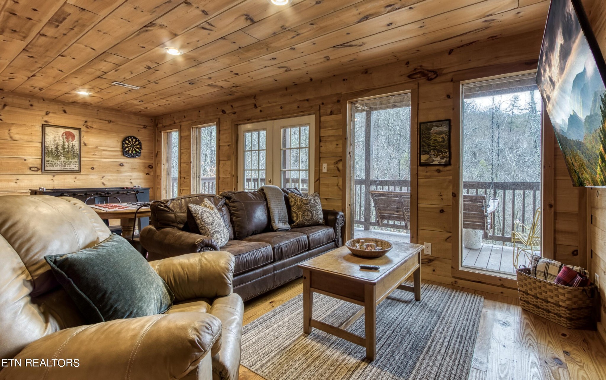 2505 Wildcat Ridge Road Sevierville, TN 37862 - Photo 45 of 48 a living room with furniture and a fireplace