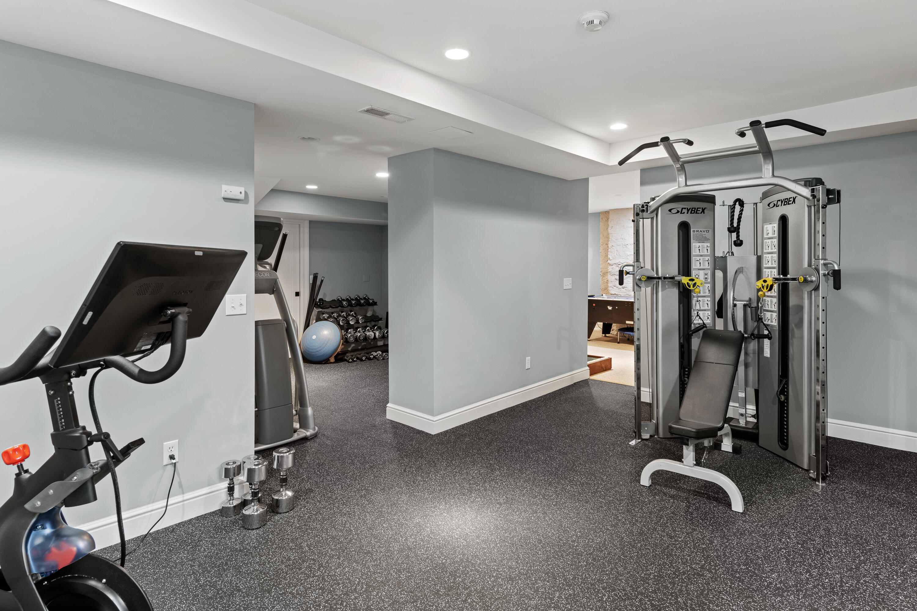255 Brushy Ridge Road New Canaan, CT 06840 - Photo 37 of 40 a view of a room with gym equipment