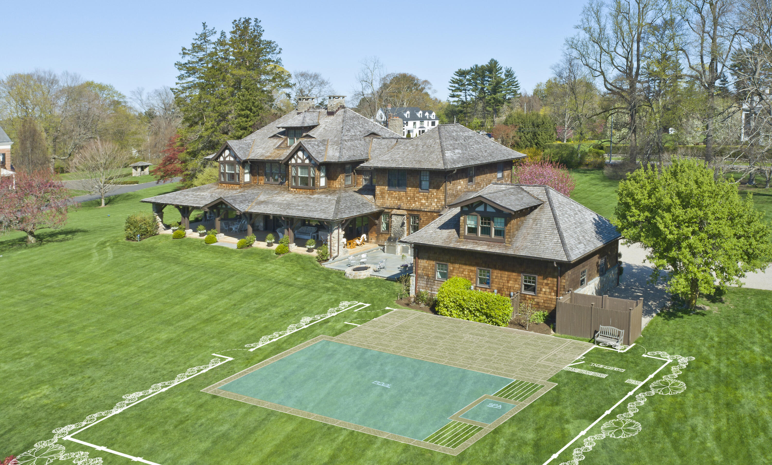 255 Brushy Ridge Road New Canaan, CT 06840 - Photo 4 of 40 a view of a table and chairs in the patio