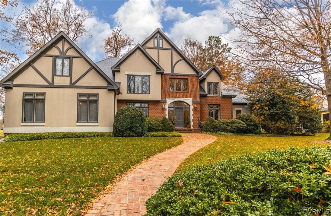 This tudor style home was custom built in 1996 and