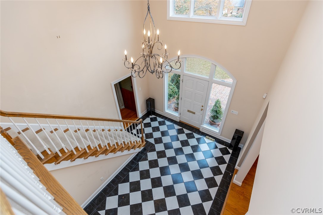 View of the entrance hall from above