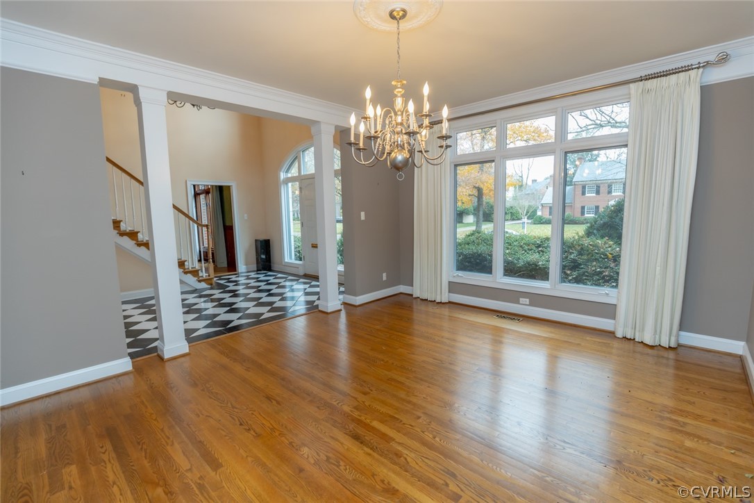 110 Penshurst Road Richmond, VA 23221 - Photo 8 of 39 View of the dining room facing the columned openin