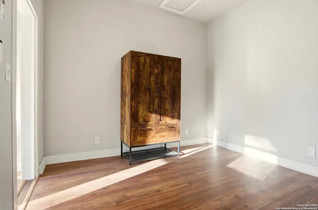 a view of wooden floor in a room