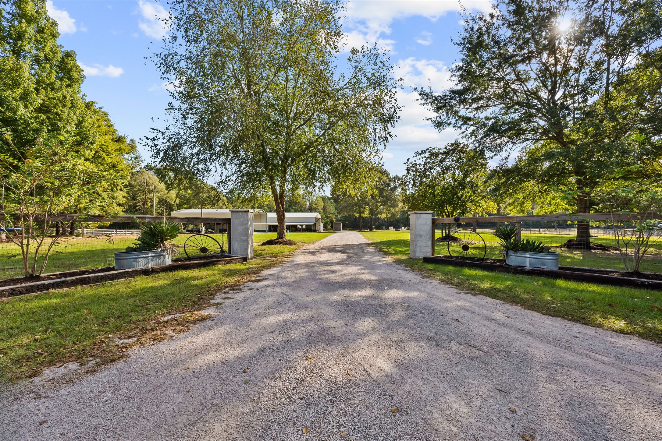 40 Olson Road New Waverly, TX 77358 - Photo 1 of 34 a view of a park with large trees and a pathway