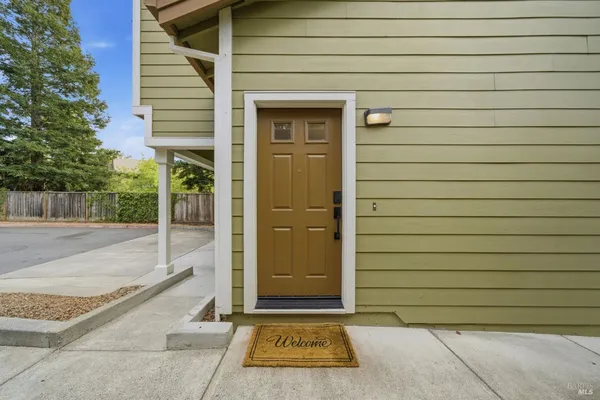 a view of a door and a door