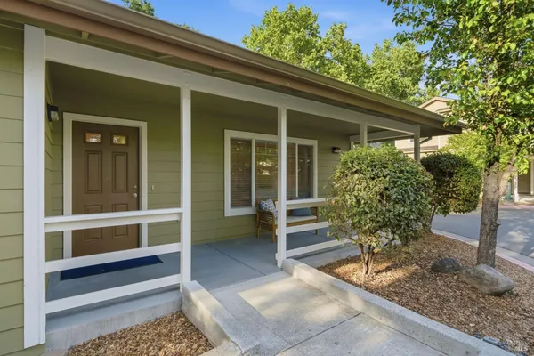 a house view with a outdoor space