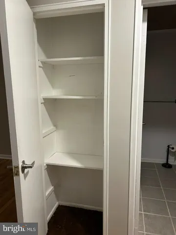 a close view of walk in closet