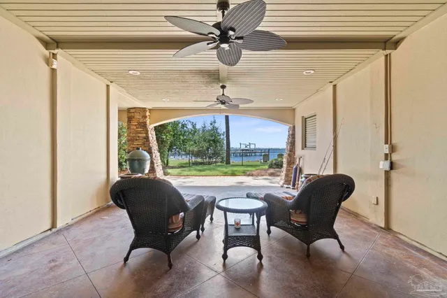 a front view of a house with a ocean view