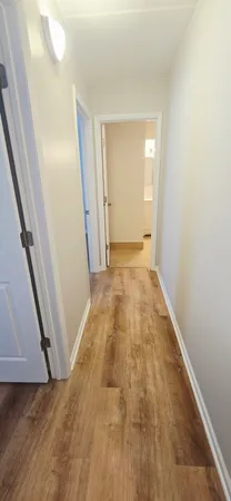 a view of hallway with stairs