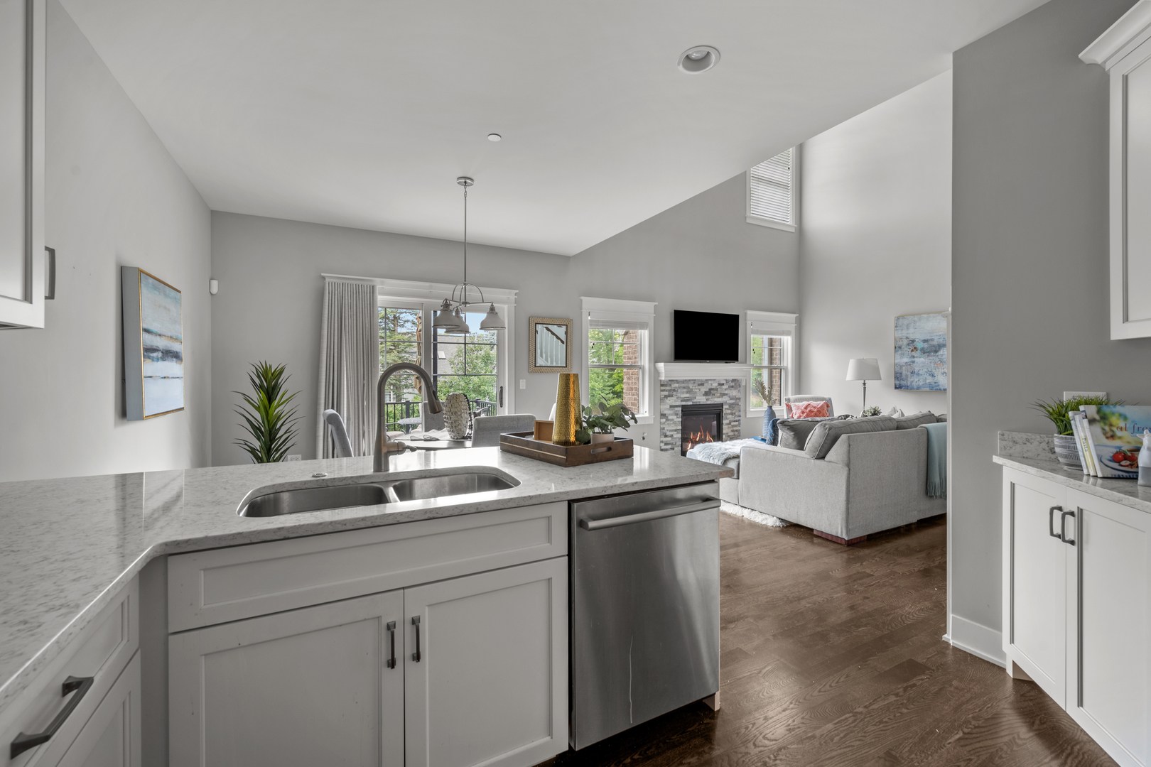 613 Bourbon Lane Naperville, IL 60565 - Photo 11 of 36 a living room with furniture and flat screen tv