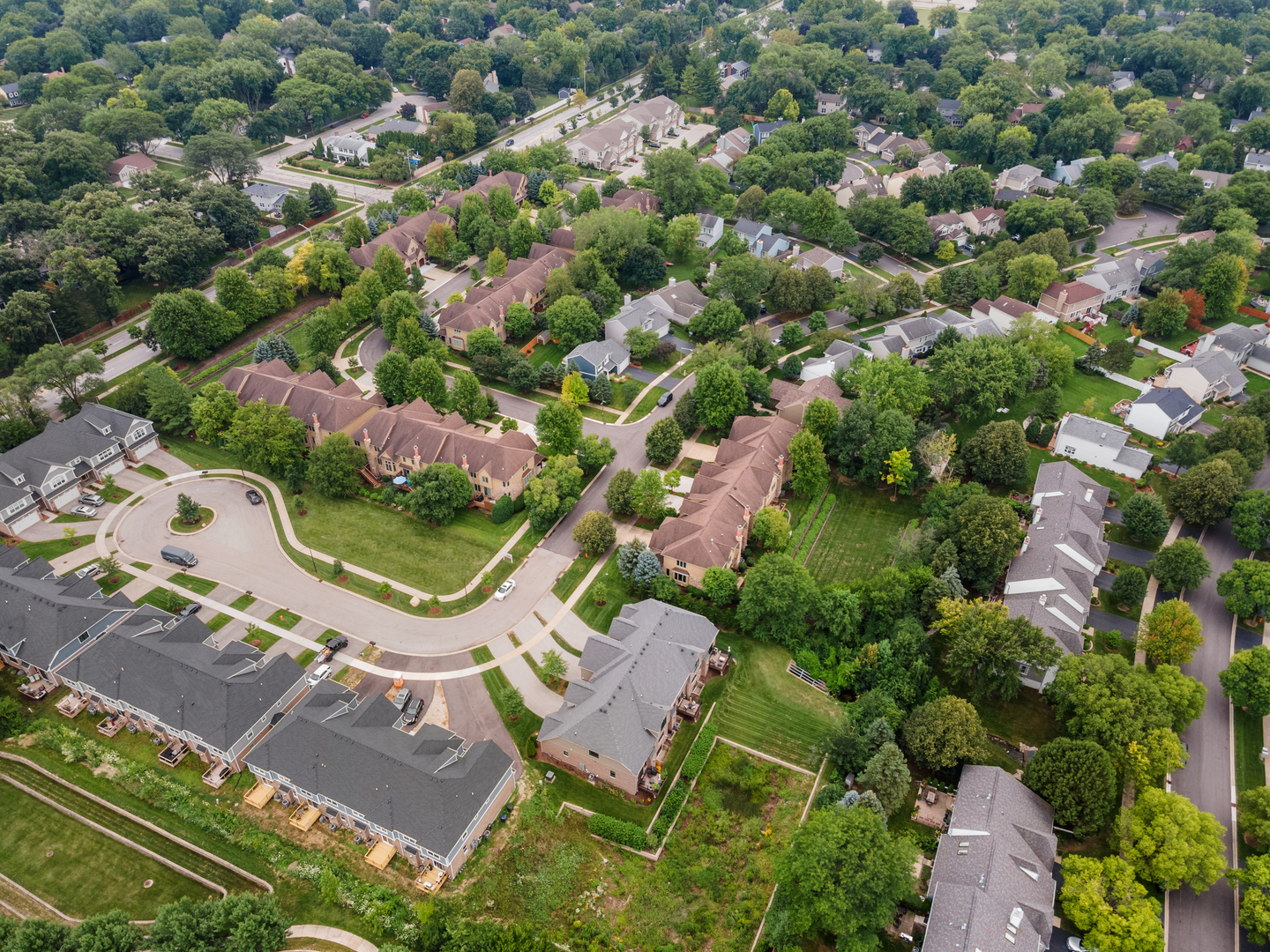 613 Bourbon Lane Naperville, IL 60565 - Photo 32 of 36 an aerial view of residential houses with outdoor space and street view