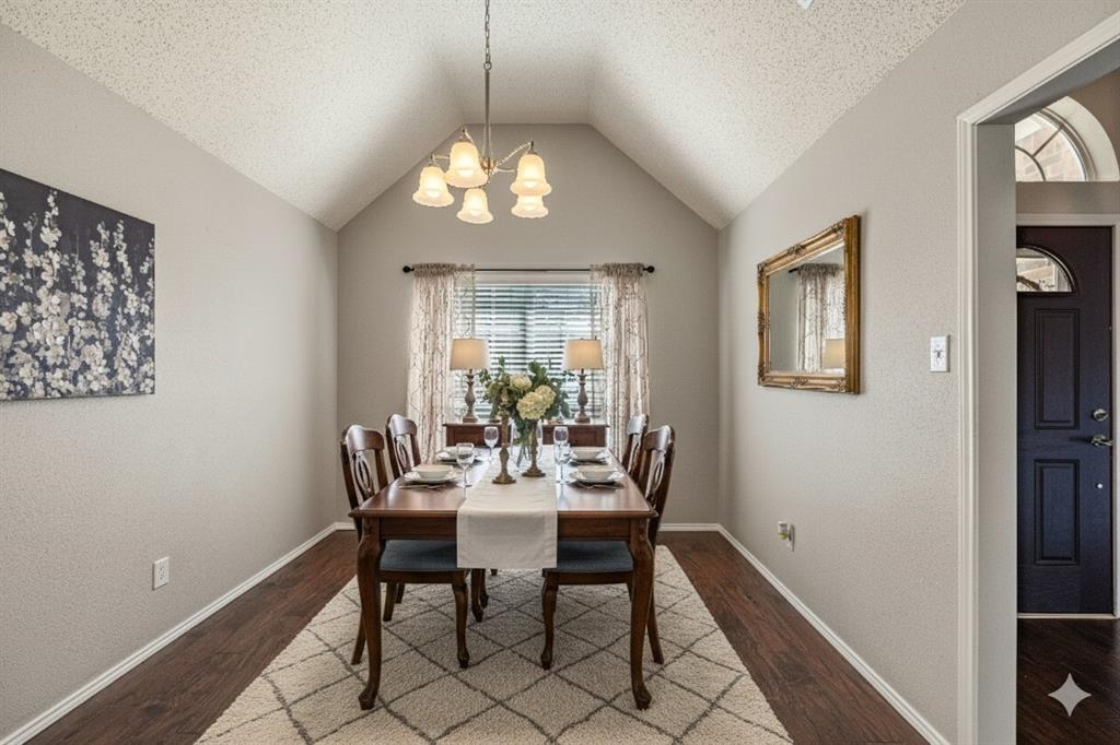 1805 Creek Crossing Garland, TX 75040 - Photo 11 of 39 a view of a dining room with furniture window and wooden floor