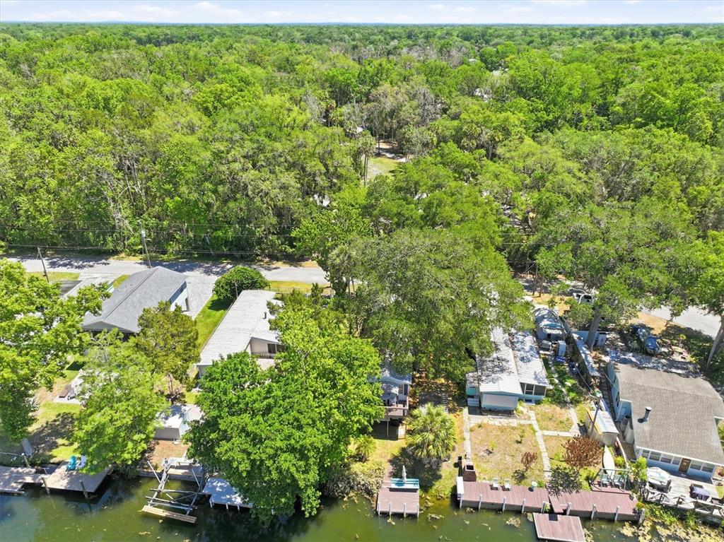 6169 Waverly Road Weeki Wachee, FL 34607 - Photo 7 of 51 an aerial view of residential house with outdoor space and trees all around