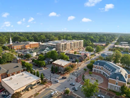 an aerial view of a city