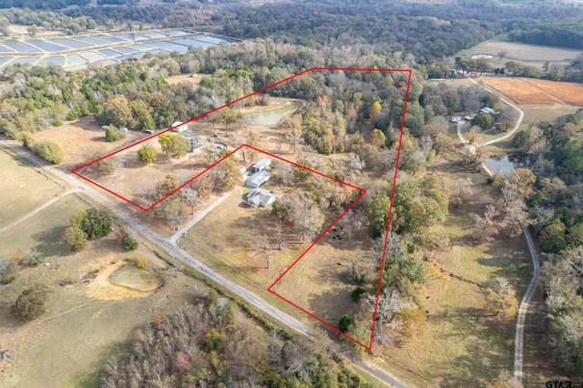 a view of a lake with houses