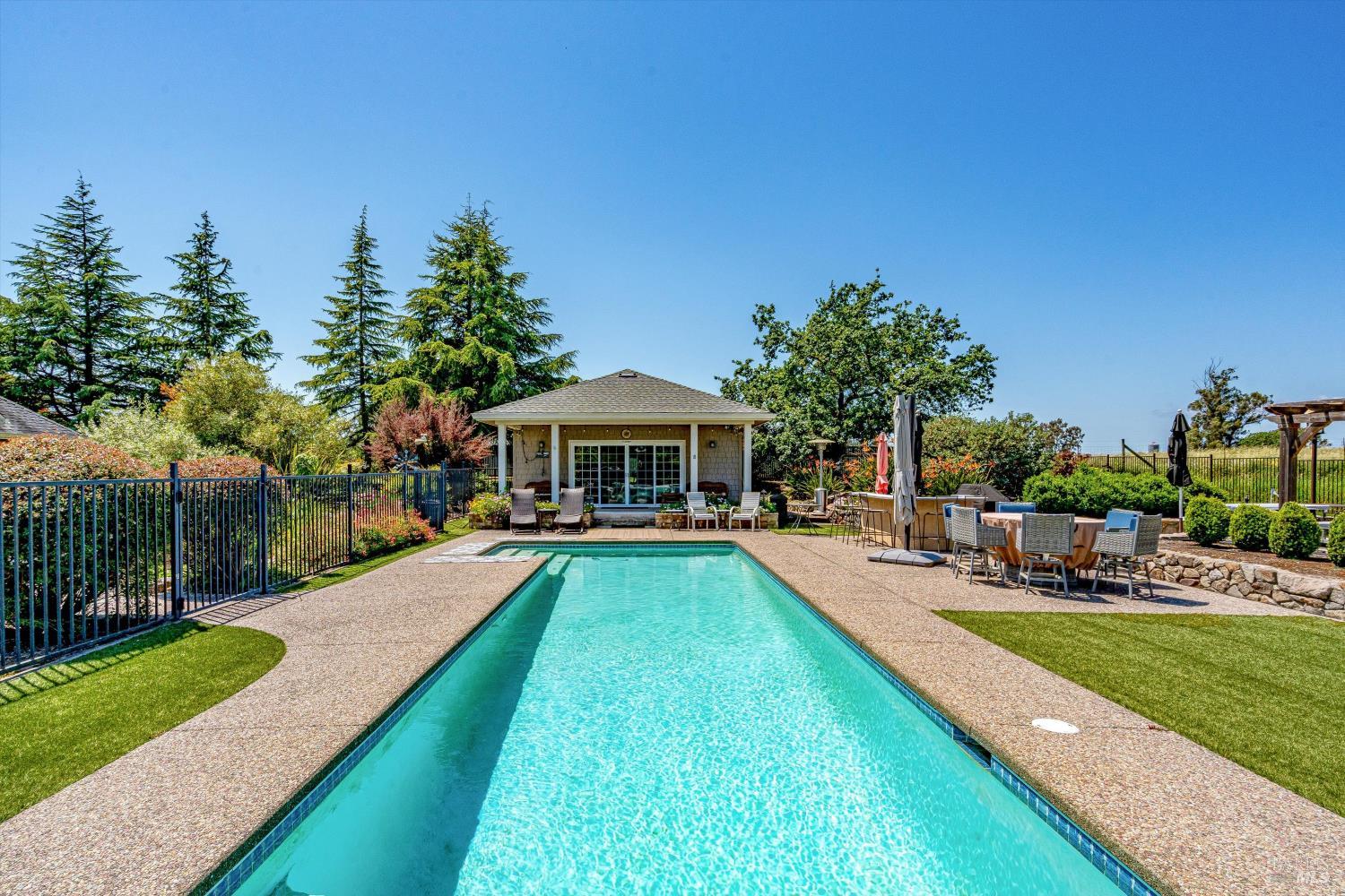 4760 Blank Road Sebastopol, CA 95472 - Photo 13 of 46 a view of a house with swimming pool and sitting area