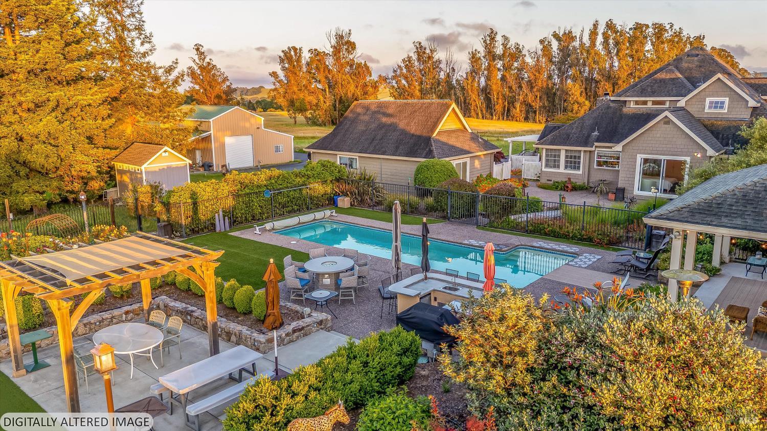 4760 Blank Road Sebastopol, CA 95472 - Photo 2 of 46 an aerial view of residential houses with outdoor space and trees