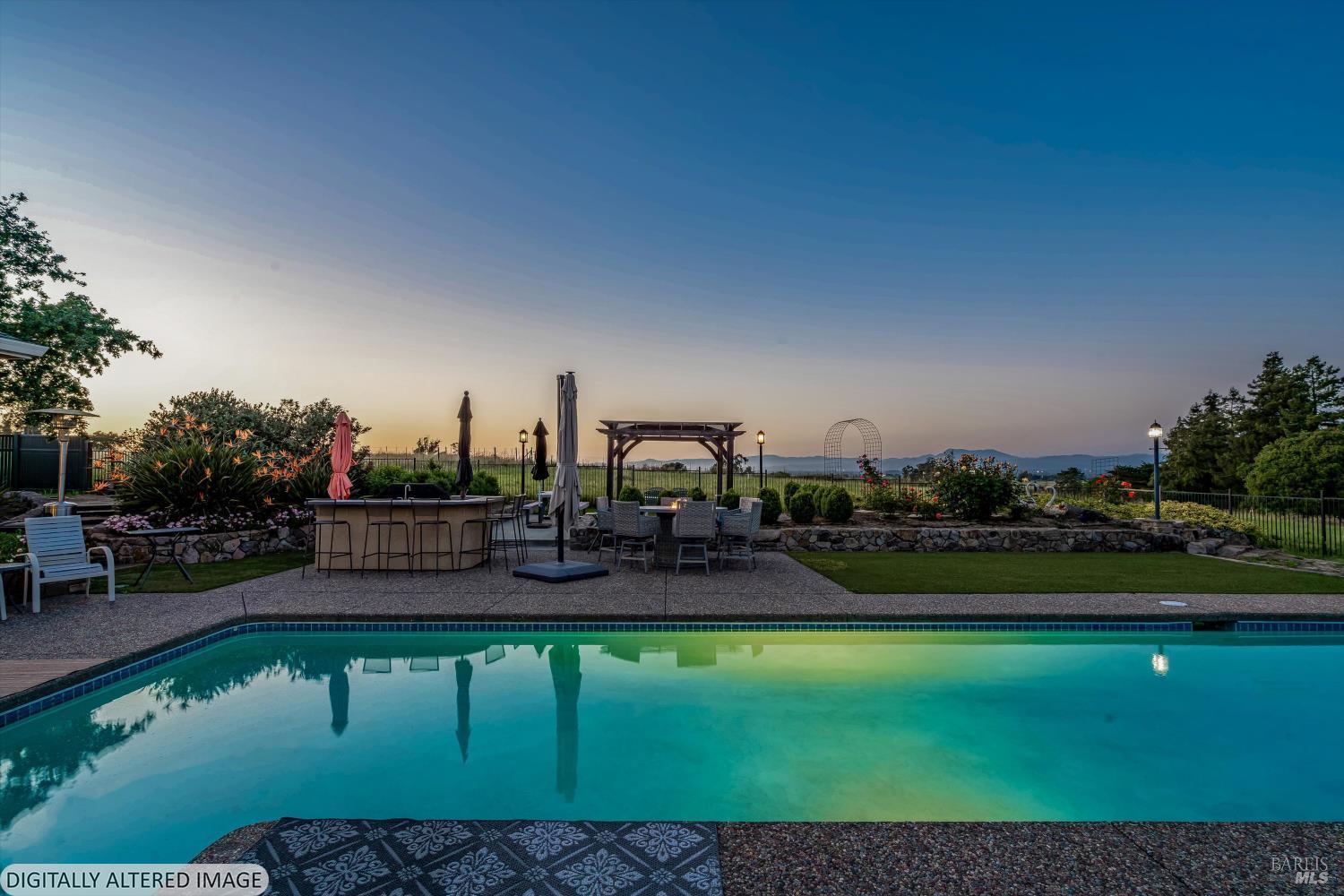 4760 Blank Road Sebastopol, CA 95472 - Photo 3 of 46 a view of a swimming pool with a garden