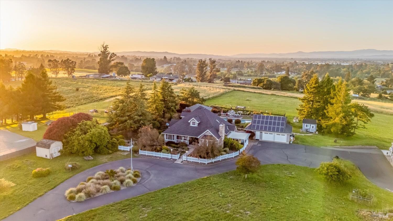4760 Blank Road Sebastopol, CA 95472 - Photo 45 of 46 an aerial view of residential houses with outdoor space
