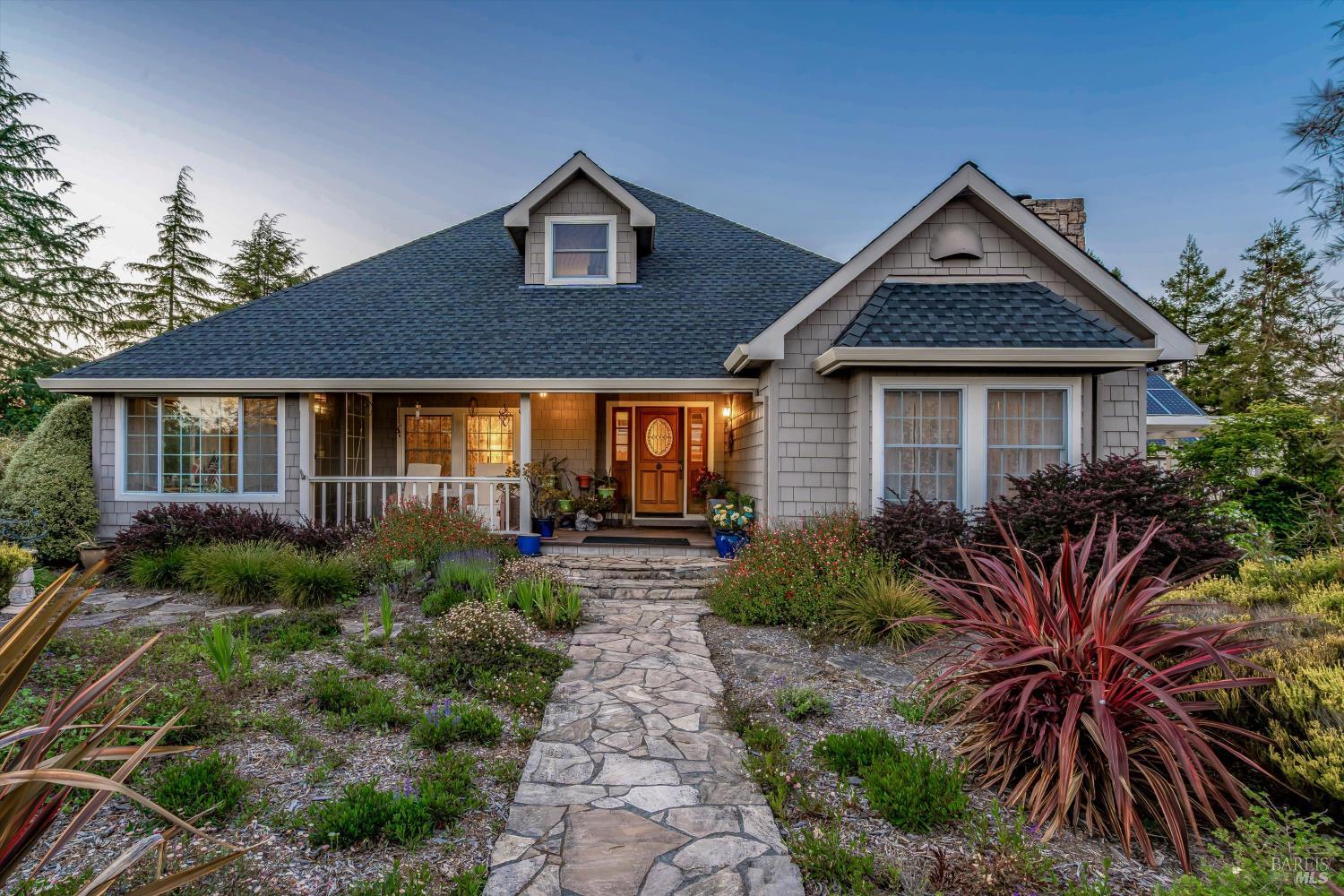 4760 Blank Road Sebastopol, CA 95472 - Photo 6 of 46 a front view of a house with garden