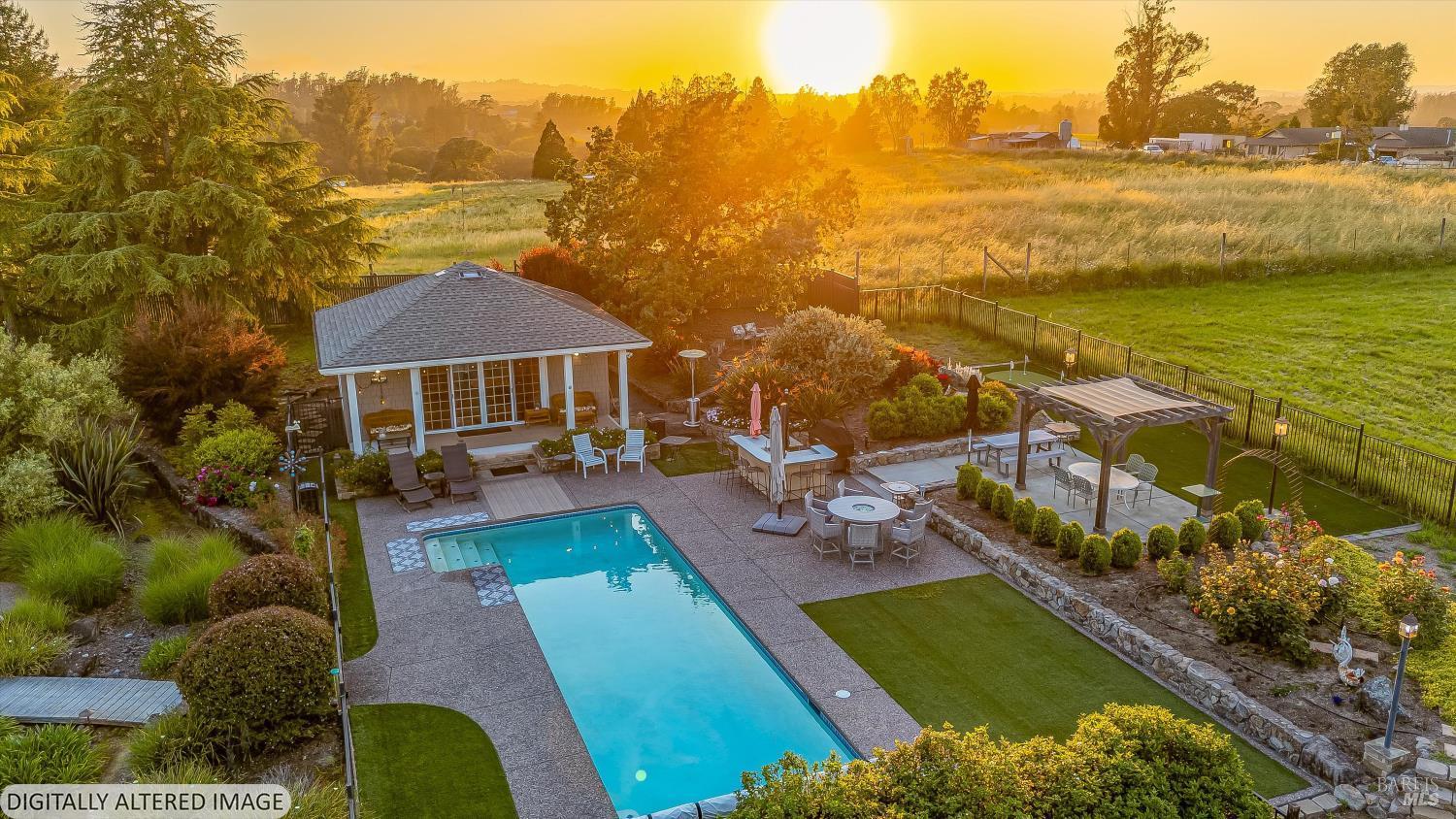 4760 Blank Road Sebastopol, CA 95472 - Photo 9 of 46 a view of a house with pool and ocean view