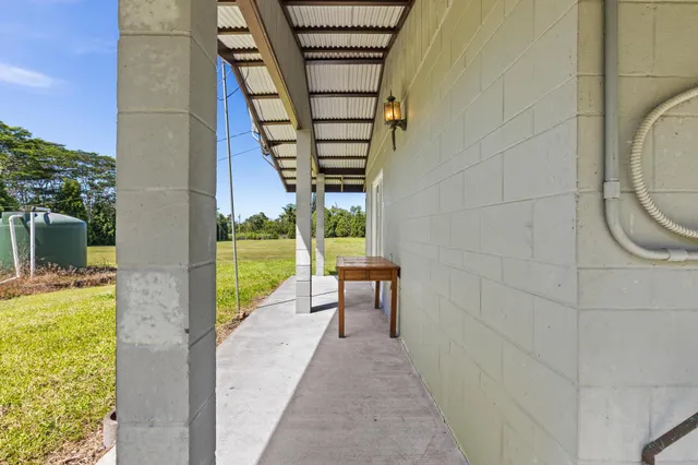 a house view with a garden space