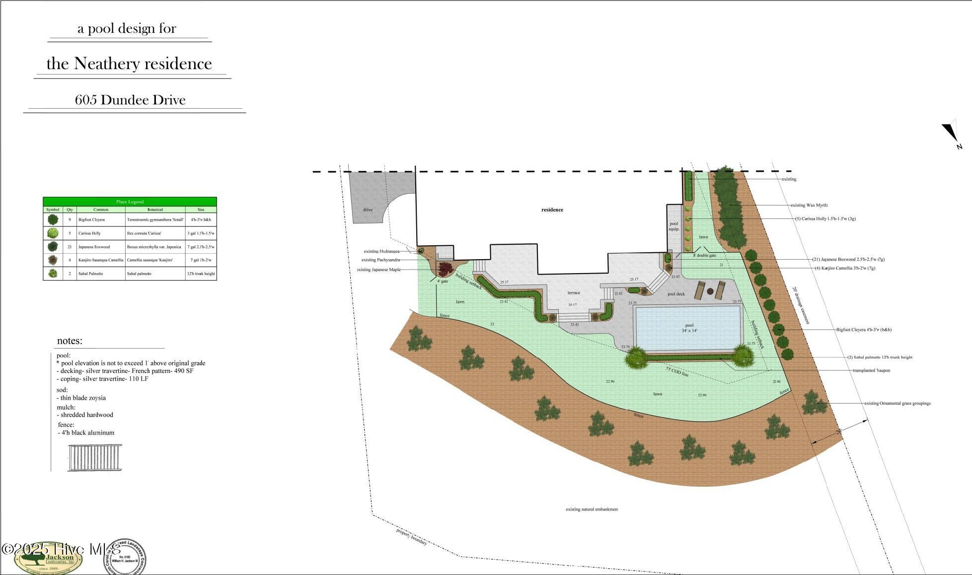 605 Dundee Drive Wilmington, NC 28405 - Photo 92 of 92 Dundee Pool Design - ARC Approved