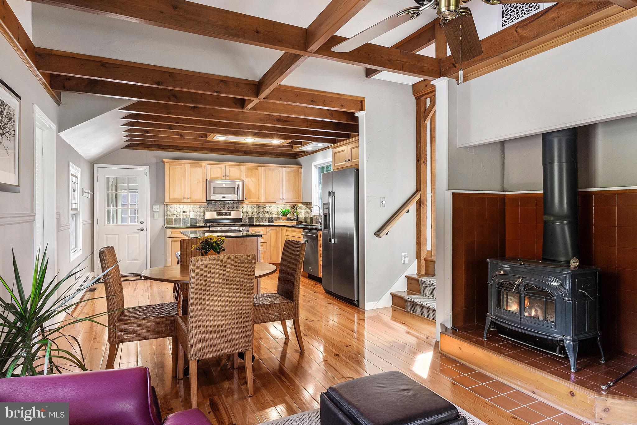 328 Whig Lane Road Pilesgrove, NJ 08098 - Photo 14 of 46 Kitchen dining area w/ Vermont Castings stove