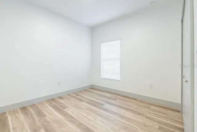 an empty room with a window
