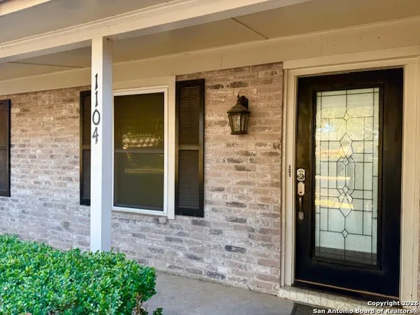 a view of front door of house