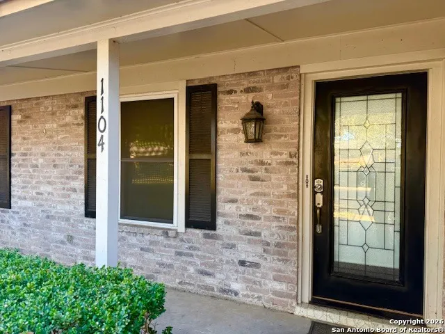 a view of front door of house