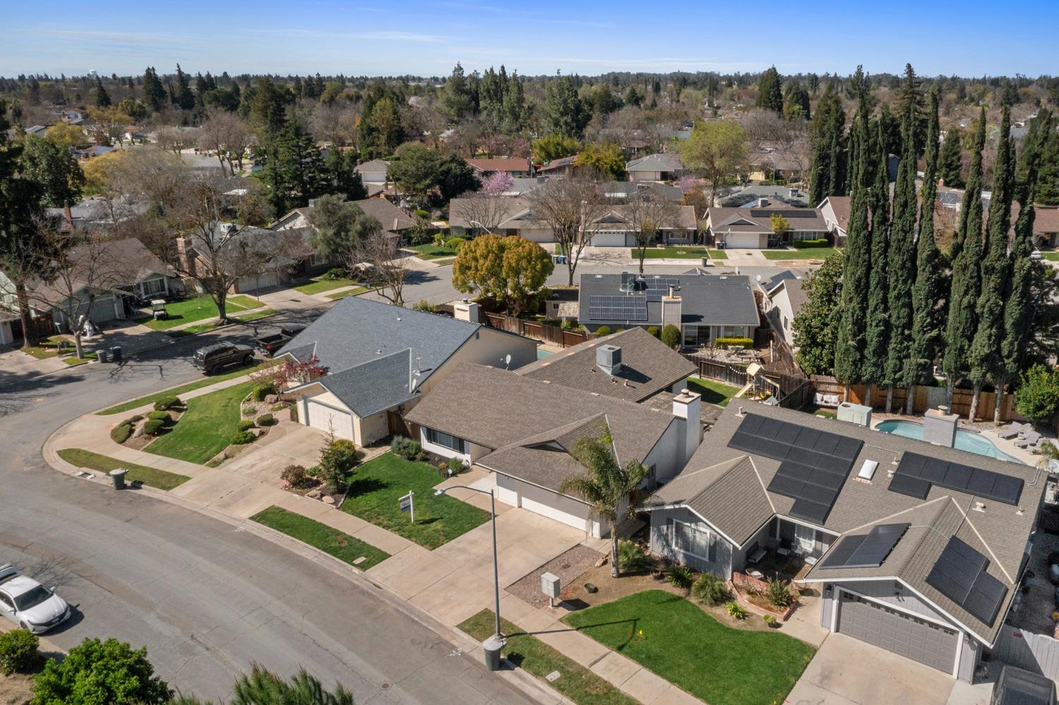 3317 Shamrock Avenue Merced, CA 95340 - Photo 37 of 44 an aerial view of a house with garden space and street view