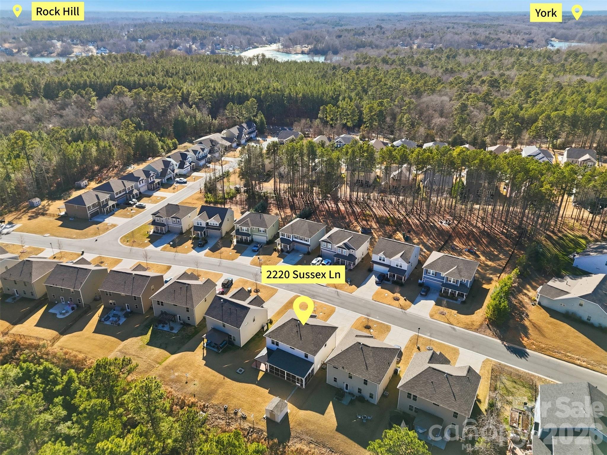 2220 Sussex Road York, SC 29745 - Photo 42 of 42 a view of a city with a mountain
