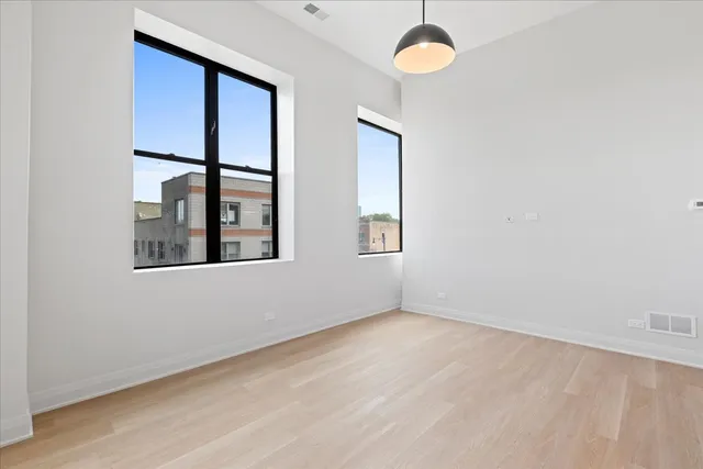 an empty room with a window