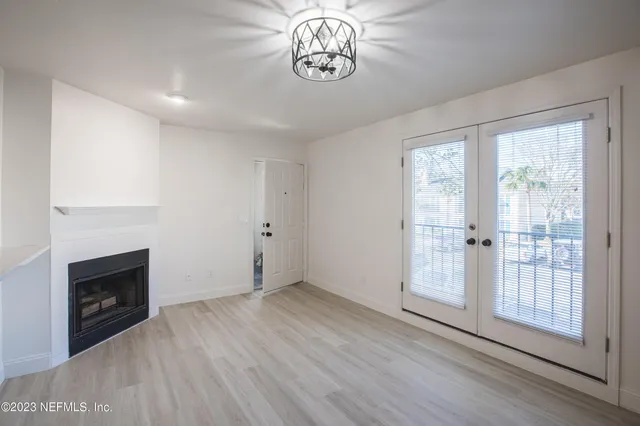 a view of livingroom with wooden floor