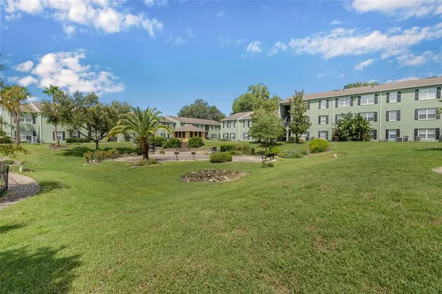 a view of building with outdoor space
